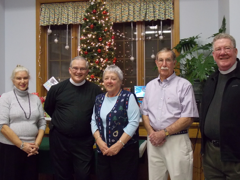Celebrating the success of The Way Home participants are (l-r) Barbara Del Mastro, director, The Way Home Inc.; the Rev. Joe Rushton, rector; Karen Swartout, senior warden; and Russ Henk, vestry member, St. Paul's Episcopal Church in Georgetown. They are joined by the Rev. Max Wolf, rector of All Saints’ Rehoboth and St. George’s Harbeson Episcopal churches. SOURCE SUBMITTED